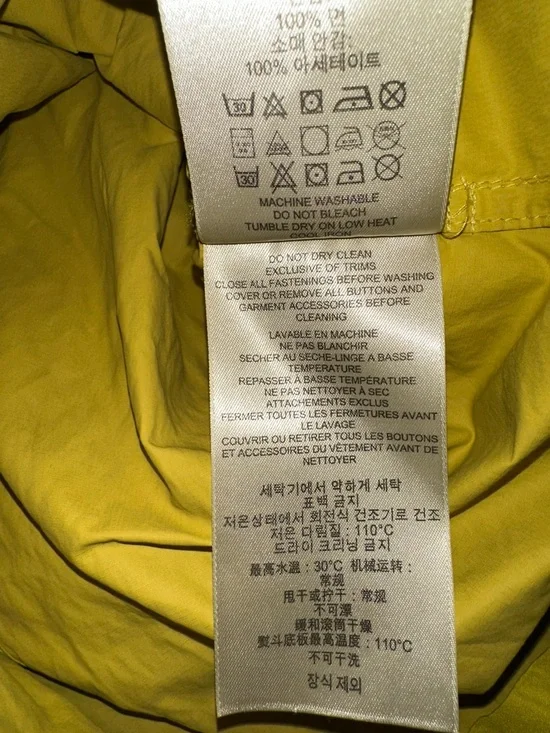 Burberry Brit Yellow/Green Double-Breasted Trench Coat with Belt Sz 10 - Picture 8 of 13